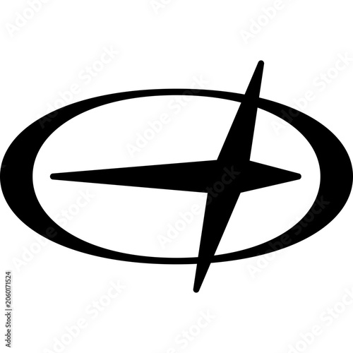 Minimalist Star Compass Logo Icon