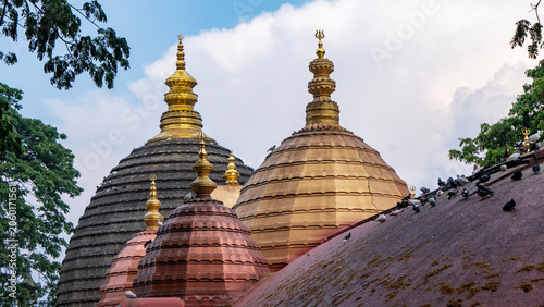Fényképezés Maa Kamakhya Temple with blue sky and vegetations in Guwahati Assam
