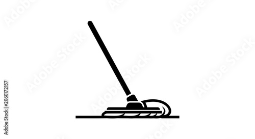 Konstfotografi Mop cleaning a flat floor surface illustrates the essential task of facility maintenance and professional janitorial services required to keep commercial or residential spaces hygienic and tidy