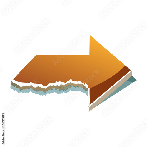 Minimalist orange paper plane on white