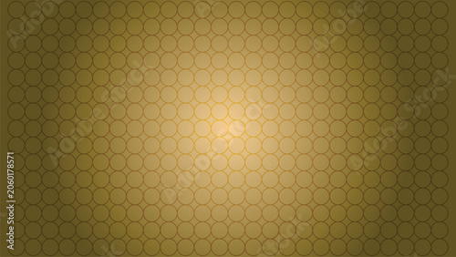 Εκτύπωση καμβά An organized arrangement of countless small circles featuring a radiant golden g