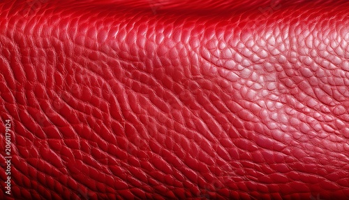 Glossy And Reflective Surface Of Red Patent Leather