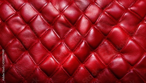 Red Elegance Leather Texture For Background With Visible Details