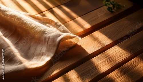 Background Featuring Warm Sunlight Casting Soft Natural Shadows Detailed Textures Such As Wooden Surfaces Fabric Folds Leaves Or Stone Illuminated By Golden Hour Light Subtle Highlights And Gen