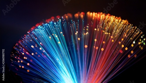 Colorful Flowing Fiber Optic Lights In Motion
