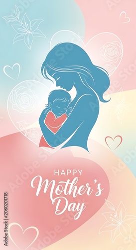 Happy mothers day banner background	