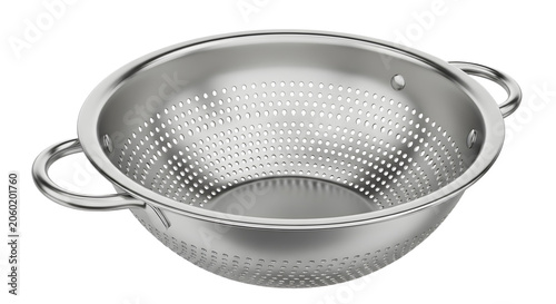 Φωτογραφία Stainless Steel Colander for Food Preparation and Cooking in Kitchen Setting