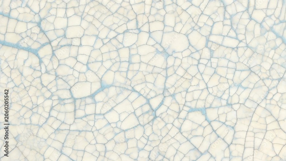 Obraz premium Cracked Porcelain Texture in Soft Cream and Light Blue Featuring Ceramic, Background, Pattern with Abstract and Design Elements for Surface, Material