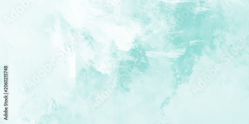 Obraz na płótnie Abstract blue watercolor texture background with grunge paper surface, winter sn