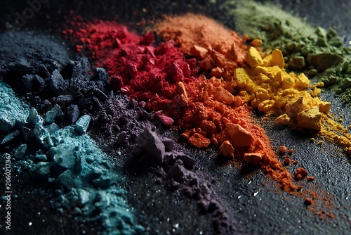 colorful crushed pastel chalk