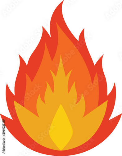 Fire Flame Vector Illustration.