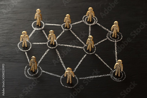 chalkboard showing connection concept