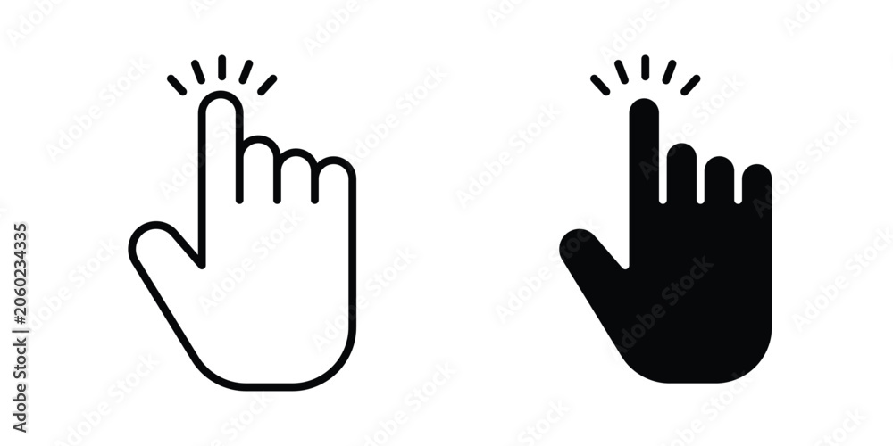 Obraz premium Clicking finger icon