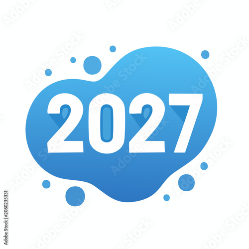 Year 2027 Number Graphic