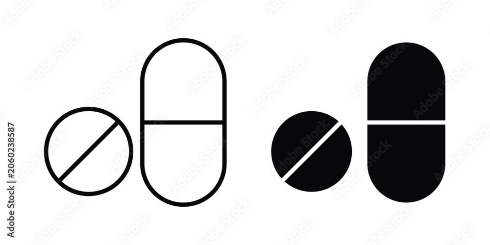 Fototapeta premium Pills icon