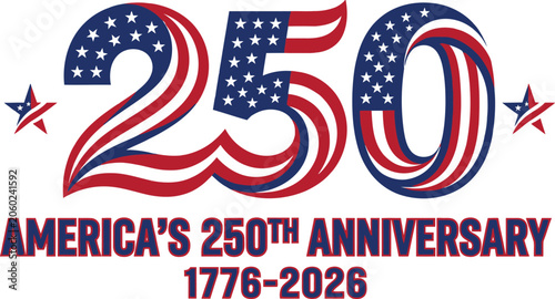 Bild auf Leinwand Usa 250th anniversary patriotic vector design