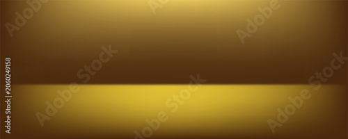 Golden brown gradient limbo background, glowing sunset reflection, elegant metallic shimmer, soft smooth mesh studio room, luxurious abstract vector wallpaper, warm light horizon