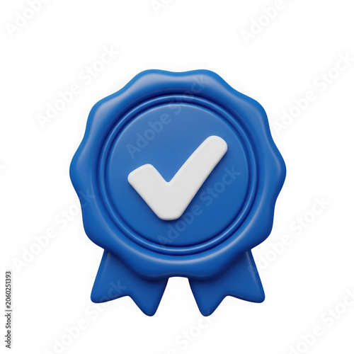 Blue checkmark seal