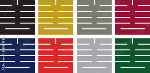 Bild auf Leinwand 家紋-角字-美（うつくし）｜気品と優雅