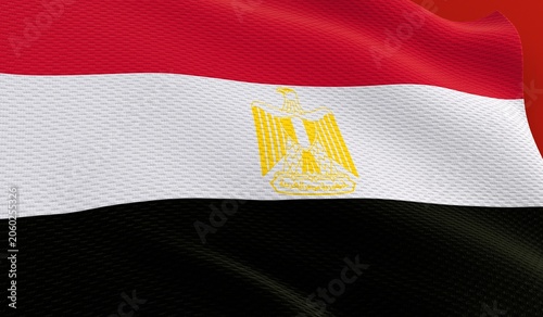 Canvastavla Egypt flag waving showing national identity and country