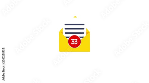 Email Envelope icon with paper planes flying around it. Message delivery, online correspondence, and an active inbox concept flat design. Send and Receive Electronic mails. digital