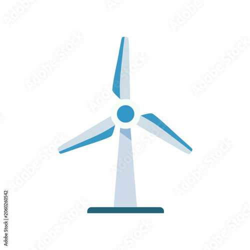 wind turbine isolated on white background