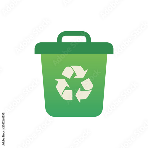 green recycle bin icon