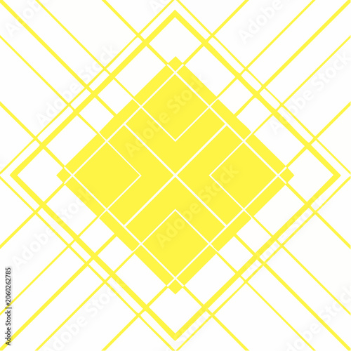 Abstract Yellow Geometric Pattern with Diagonal Lines
