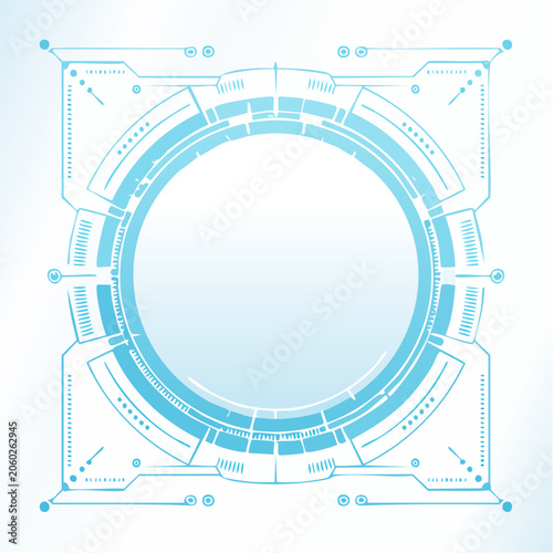 Futuristic Circular HUD Interface Element