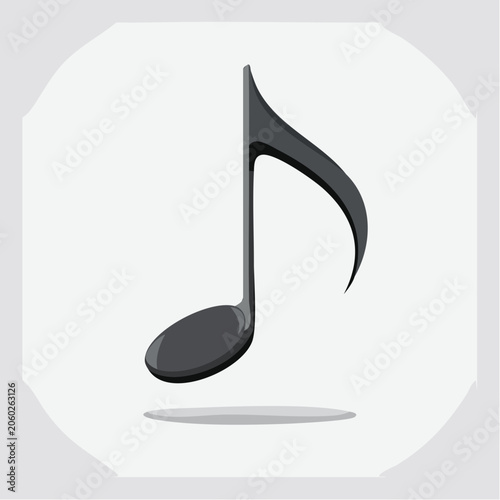 Single Musical Note Icon