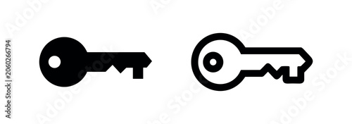 Foto Skeleton Key or Generic Key Access Icon Set