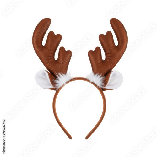 Reindeer antler headband on a white surface