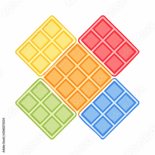 Colorful Waffle Pattern