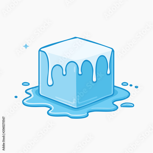 Melting Ice Cube Illustration