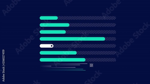 Business infographic element - animated horizontal bar chart