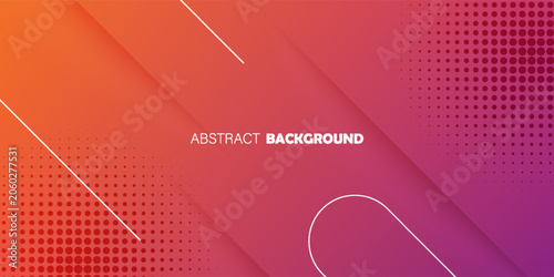 Abstract red gradient hexagonal background. modern creative trendy design