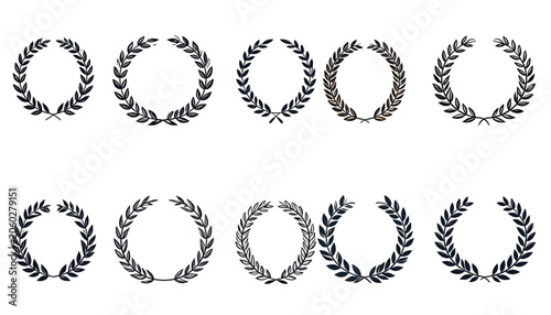 Laurel Wreaths in Various Styles.
