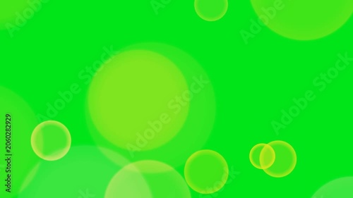 Floating Bokeh Light Particles on Green Screen