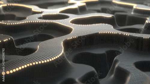 Intricate neural network pathways with glowing illumination, representing digital innovation and complex data connections