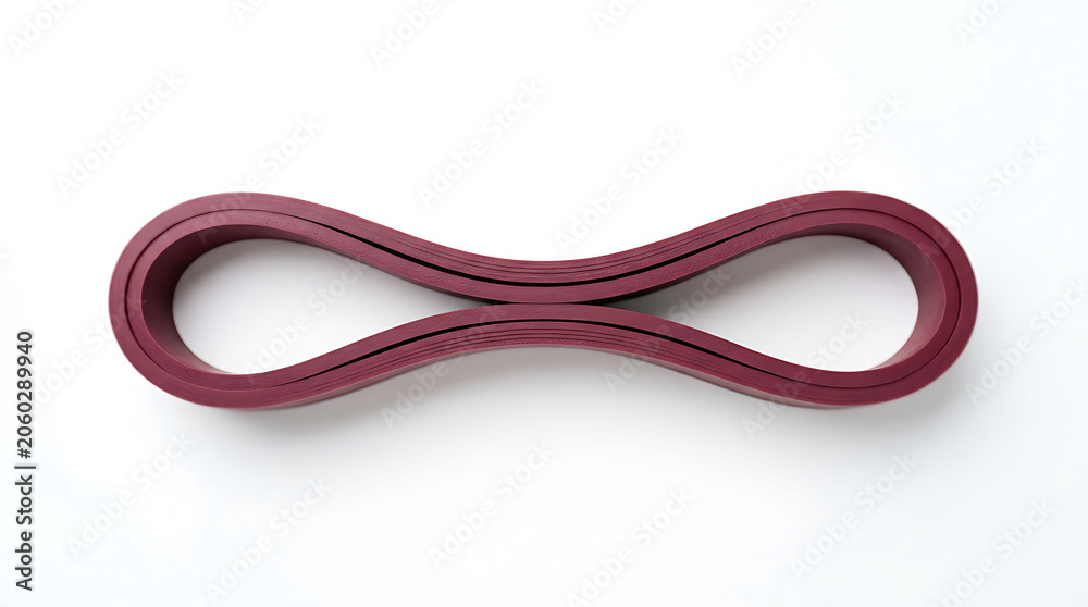 Naklejka premium Maroon rubber belt loop