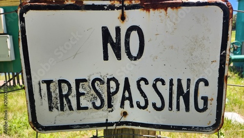 Quadro su tela No treapassing sign
