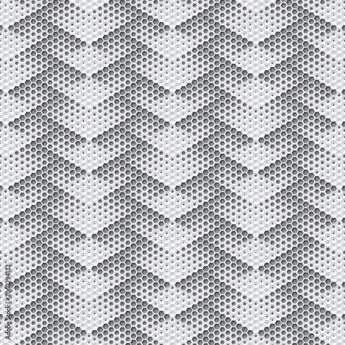scale texture made from mosaic pattern hexagonal honeycomb shape, black and white vector illustration