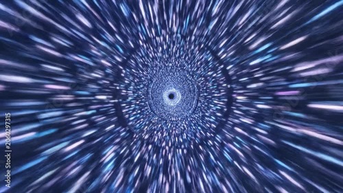 Abstract Starry Tunnel of Light Motion