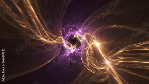 Abstract Swirling Energy Vortex with Ethereal Light