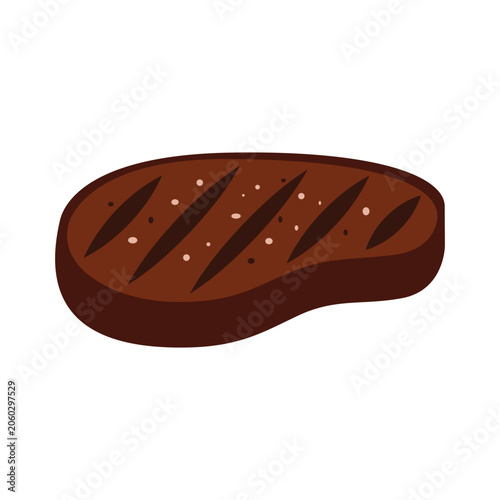 Cooked Steak on a White Background Ready to Be Served With Side Dishes and Dr...