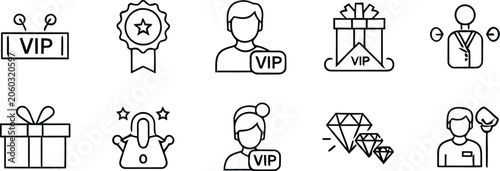 Bild auf Leinwand Vip icons and symbols for luxury and exclusivity