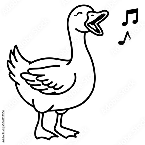 Cute Duck Singing. Cute Duck icon