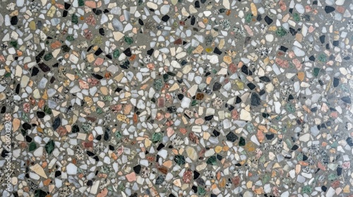 Colorful mosaic pattern of irregular shapes and sizes