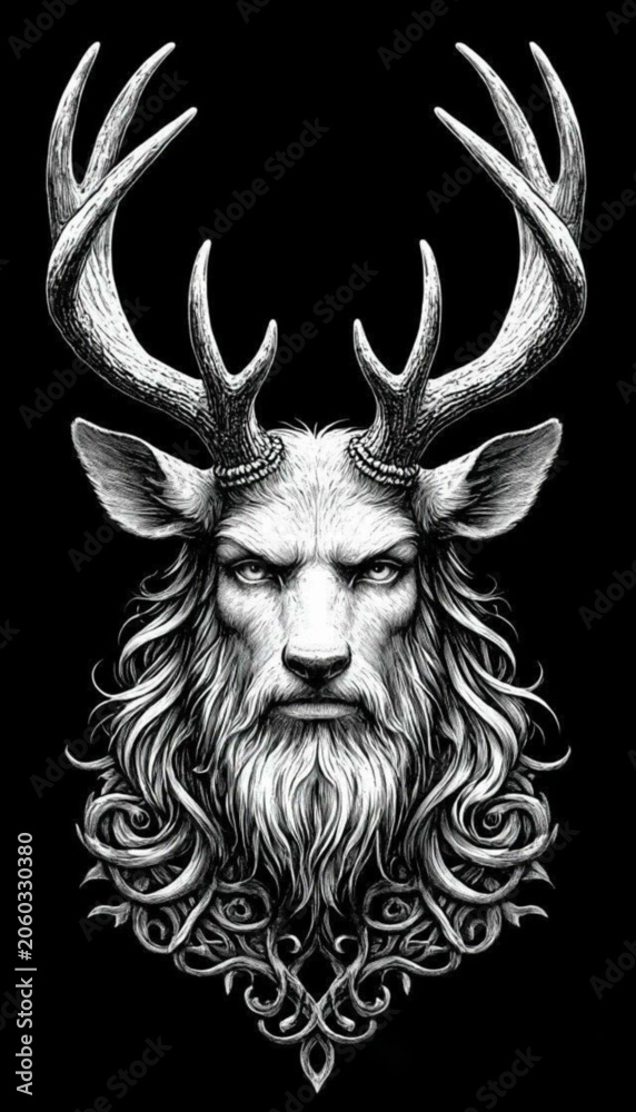 Fototapeta premium deer head silhouette