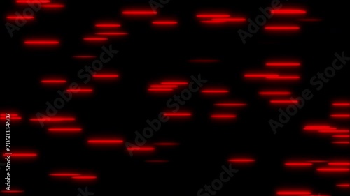 Red glowing neon light lines moving fast